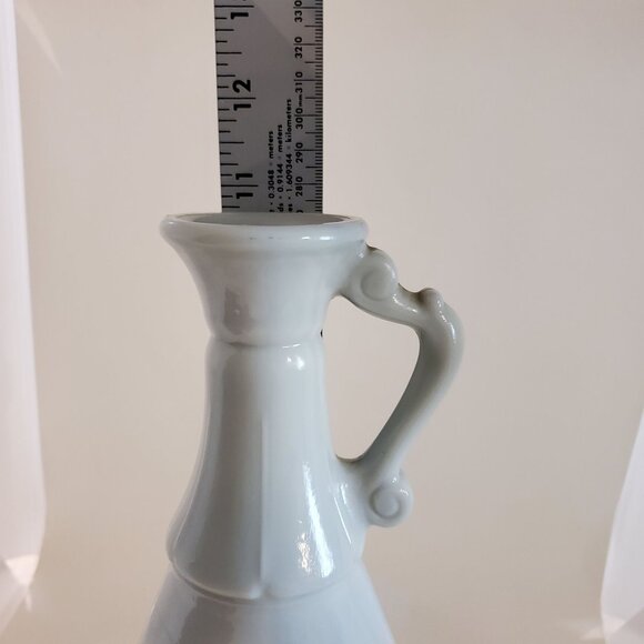 Vintage Jim Beam Whiskey Decanter Bottle Delft Blue Sailboat Windmill 1963 - Picture 10 of 11